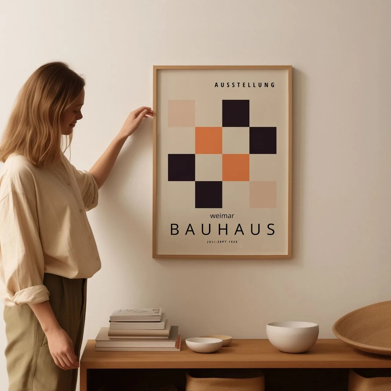 Bauhaus Carrés Grille Affiche