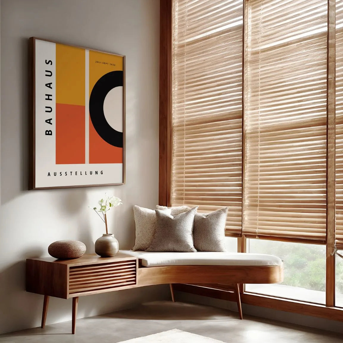 Bauhaus Orange Contraste Affiche