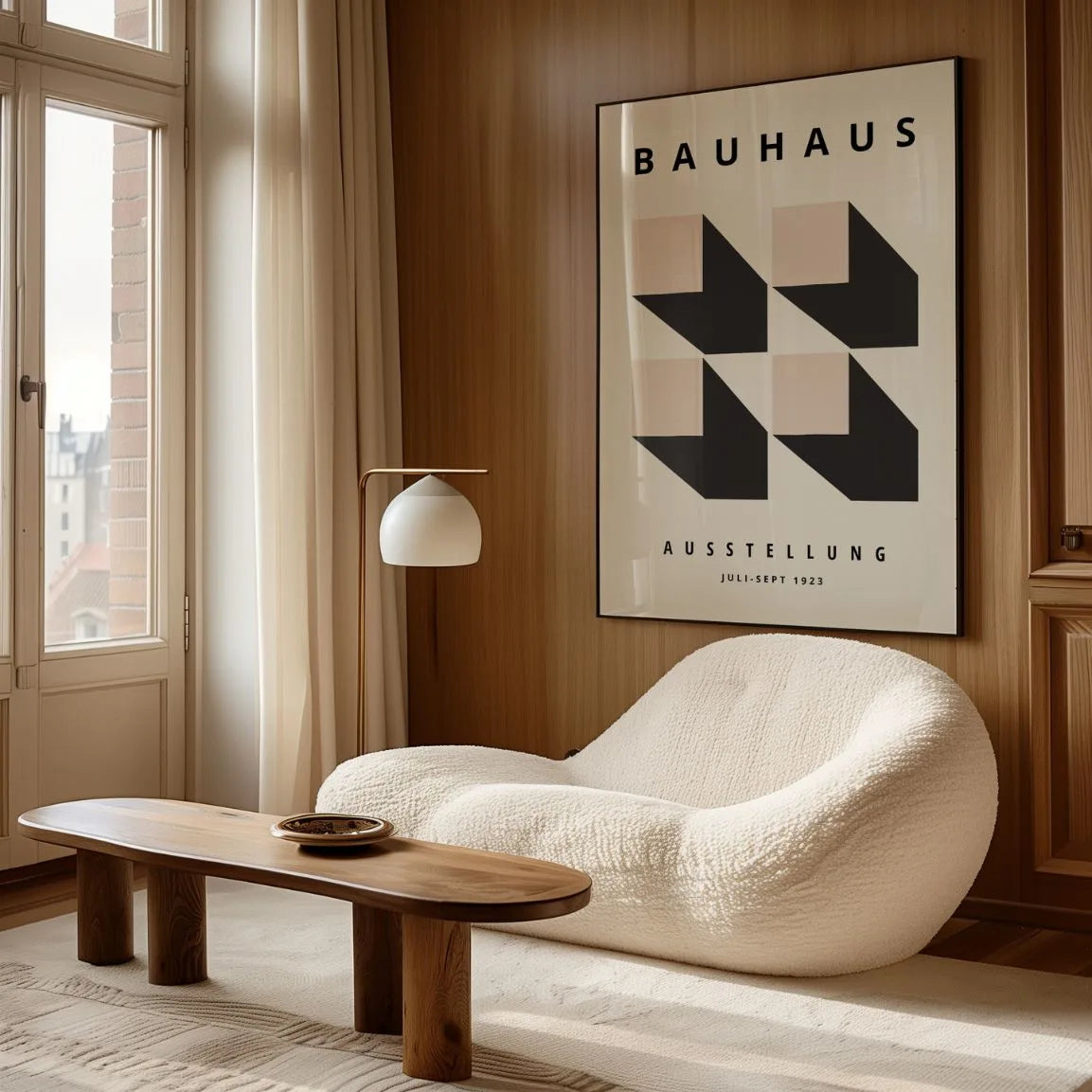 Affiche Bauhaus Effet 3D Géométrique