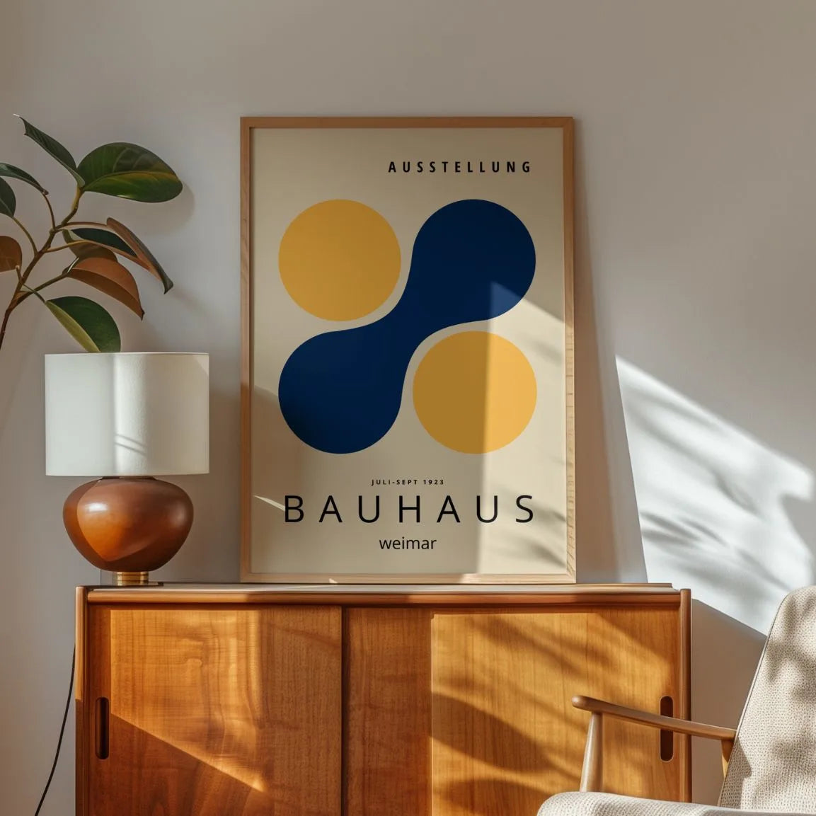 Bauhaus Cercles Jaunes Affiche