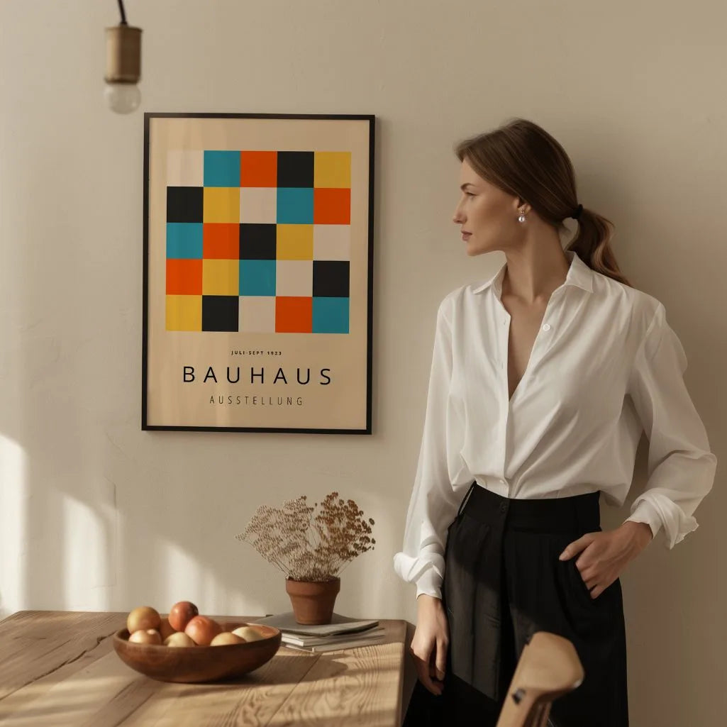 Bauhaus Color Block Geometry Poster