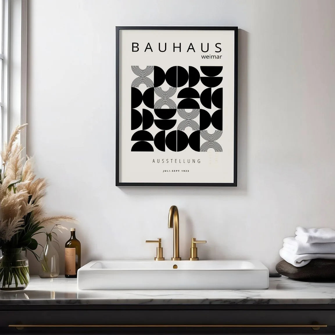 Affiche Bauhaus Hémisphères Géométriques