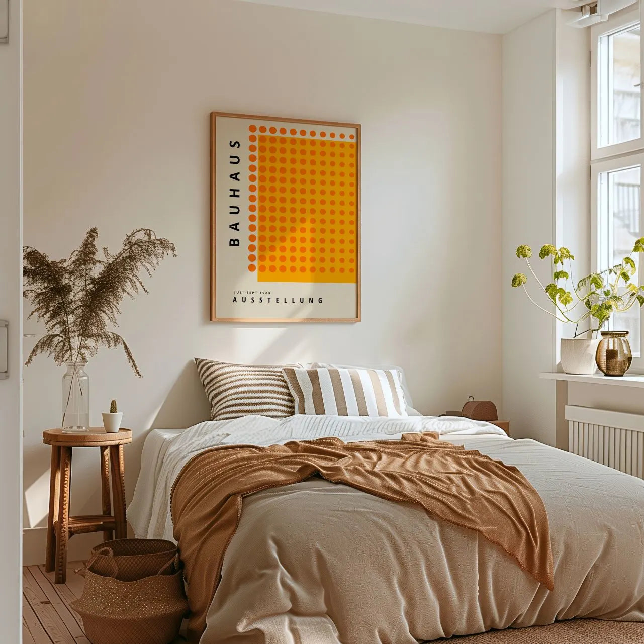 Bauhaus Orange Rythme Affiche