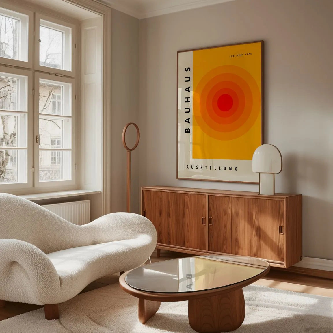 Affiche Bauhaus Cercle Orange