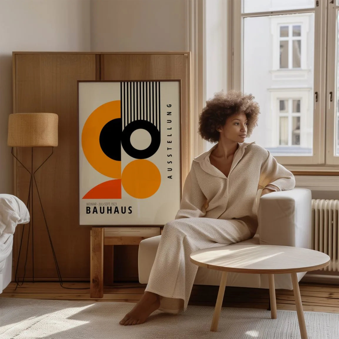 Affiche Bauhaus Formes Orange