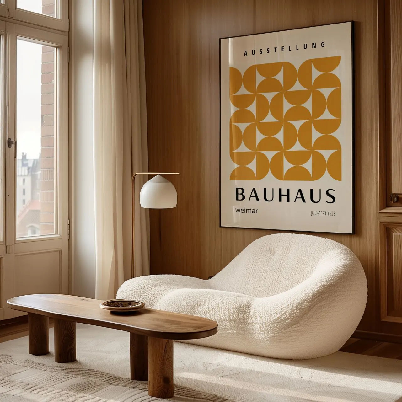 Bauhaus Doré Sérénité Affiche