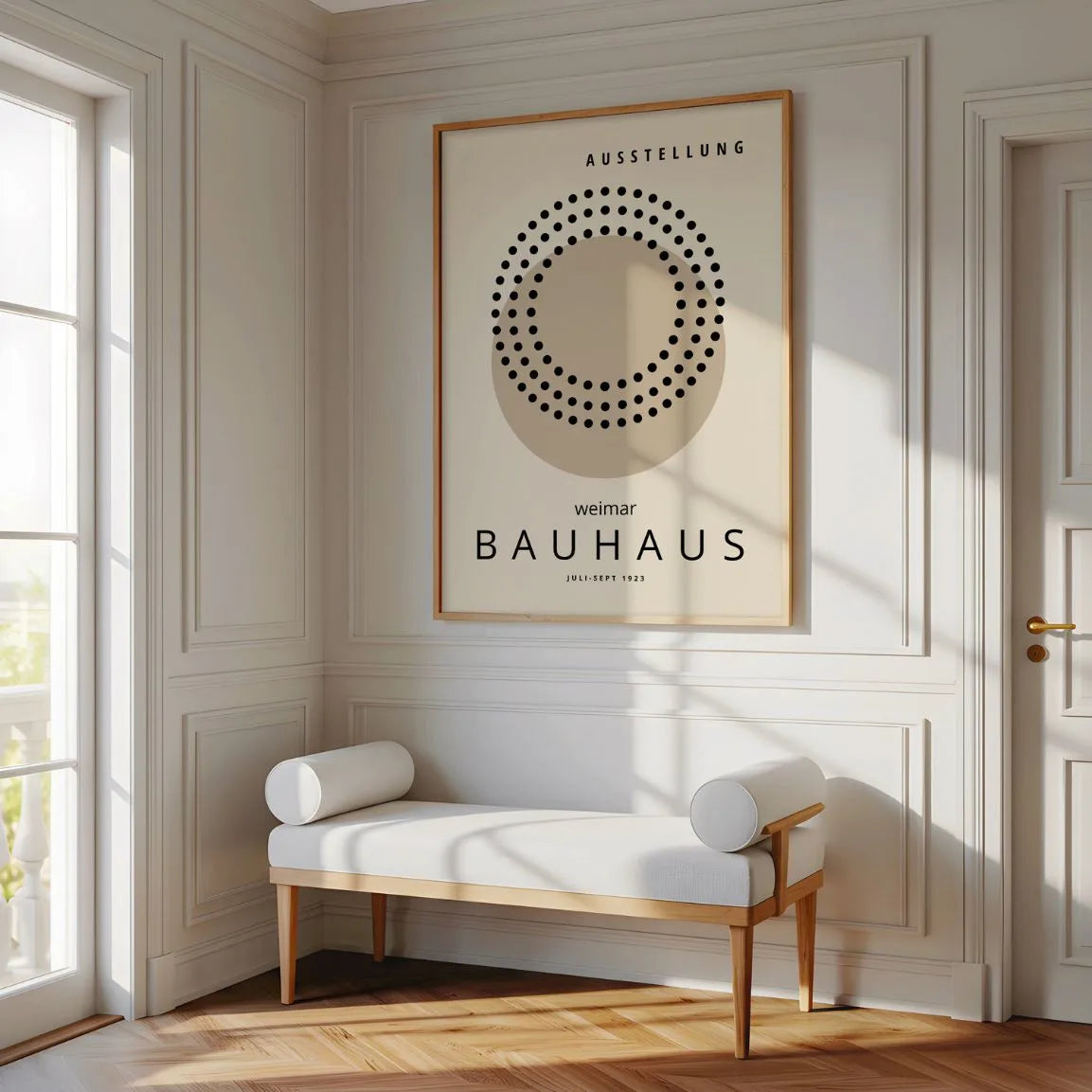 Affiche Cercles Bauhaus Beige