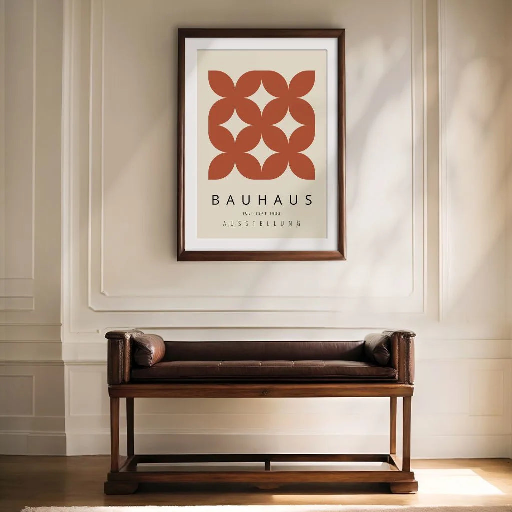Bauhaus Brick Floral Geometry Poster