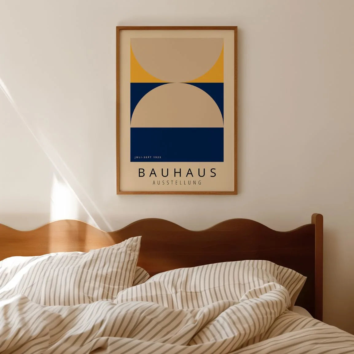 Bauhaus Beige Bleu Marine Affiche