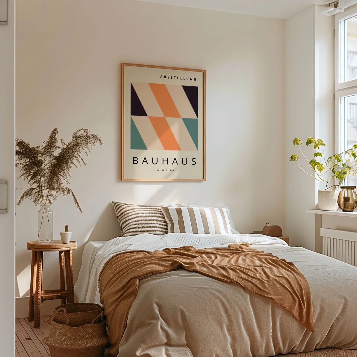 Bauhaus Rayures Diagonales Affiche