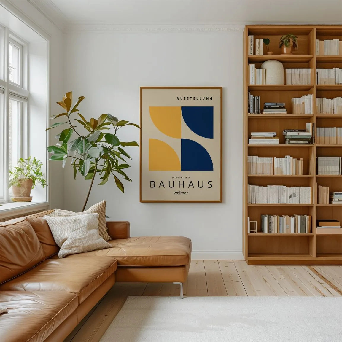 Bauhaus Jaune Bleu Marine Affiche