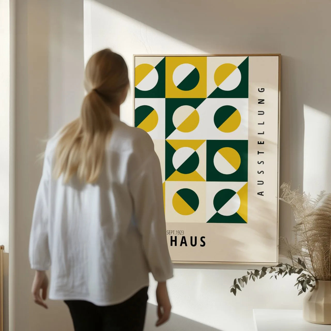 Bauhaus Vert Doré Affiche