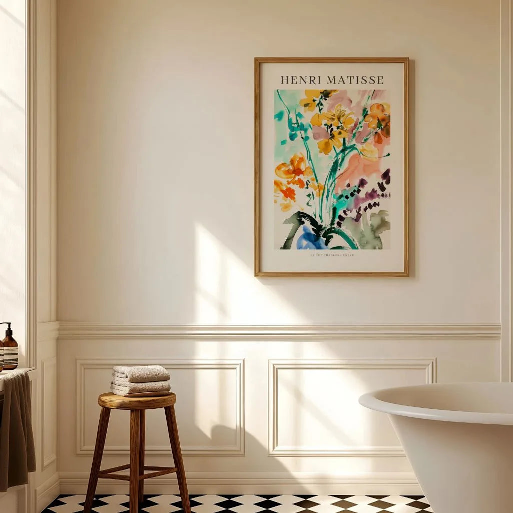 Matisse Bouquet en Aquarelle Poster