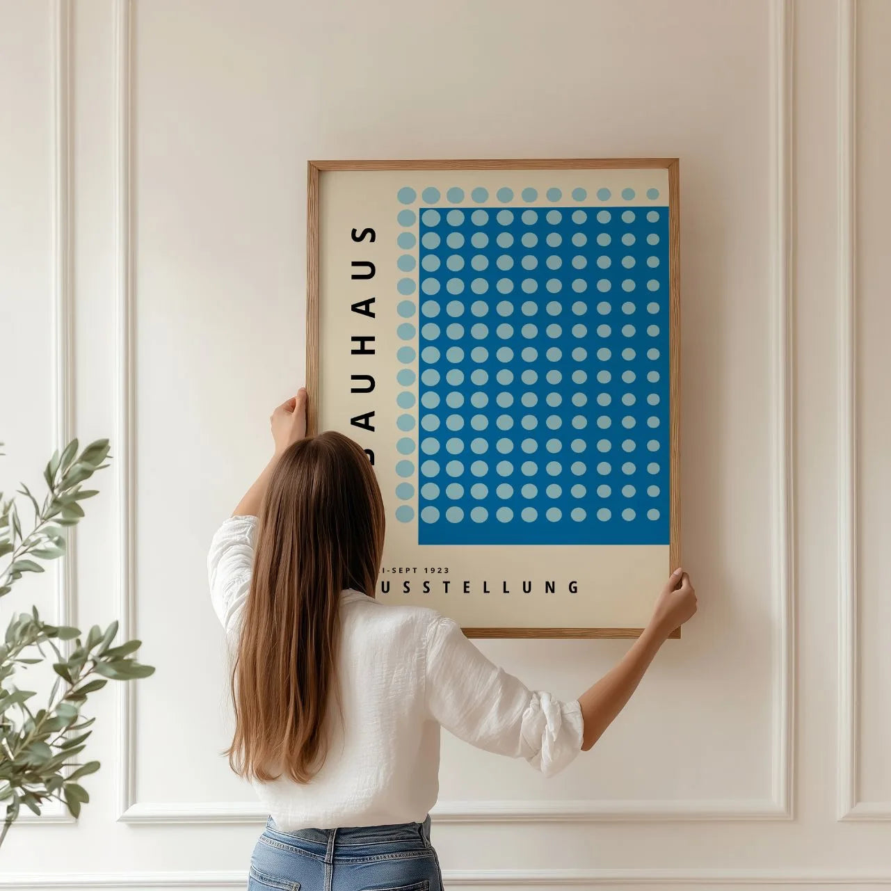 Bauhaus Bleu Harmonie Affiche