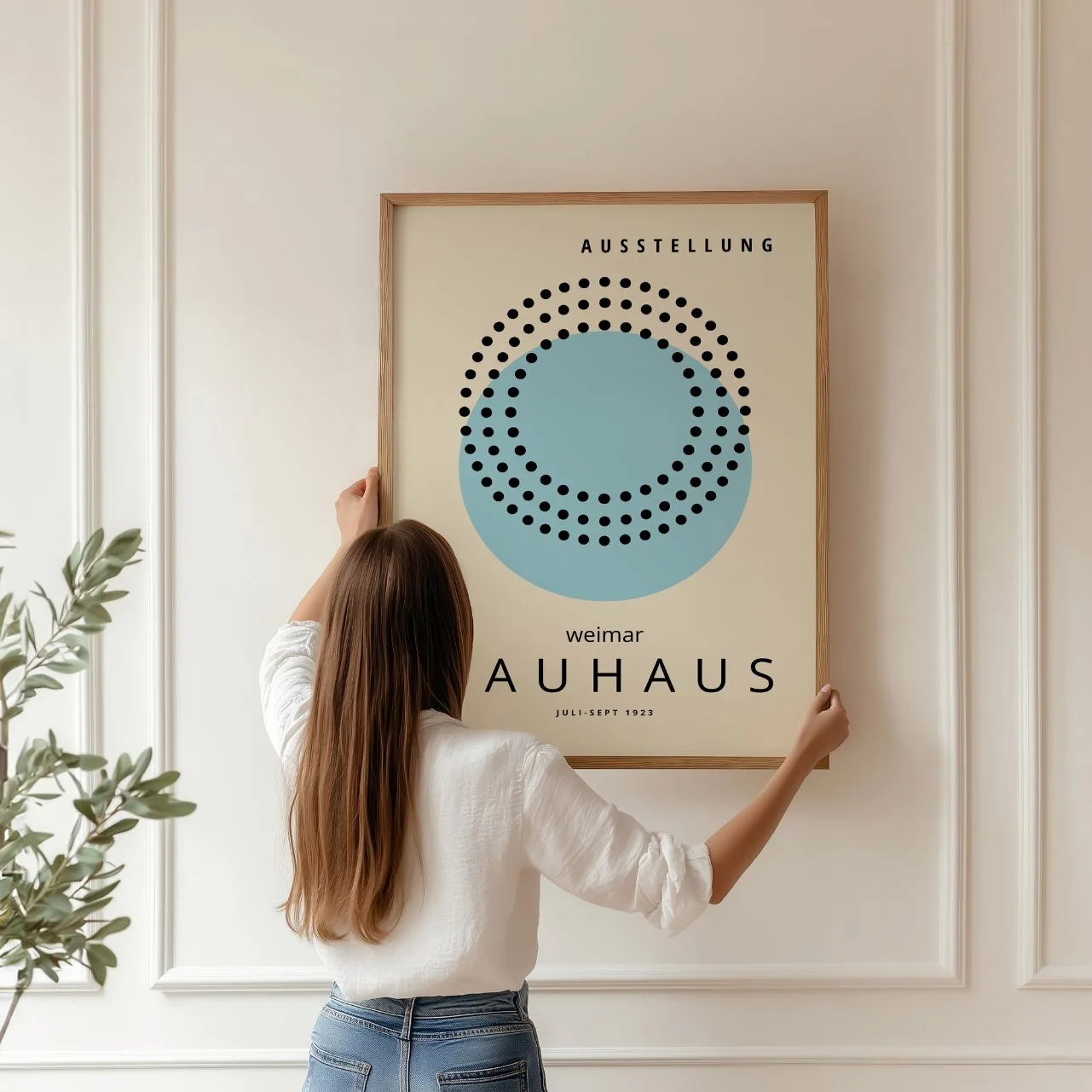Bauhaus Bleu Léger Affiche