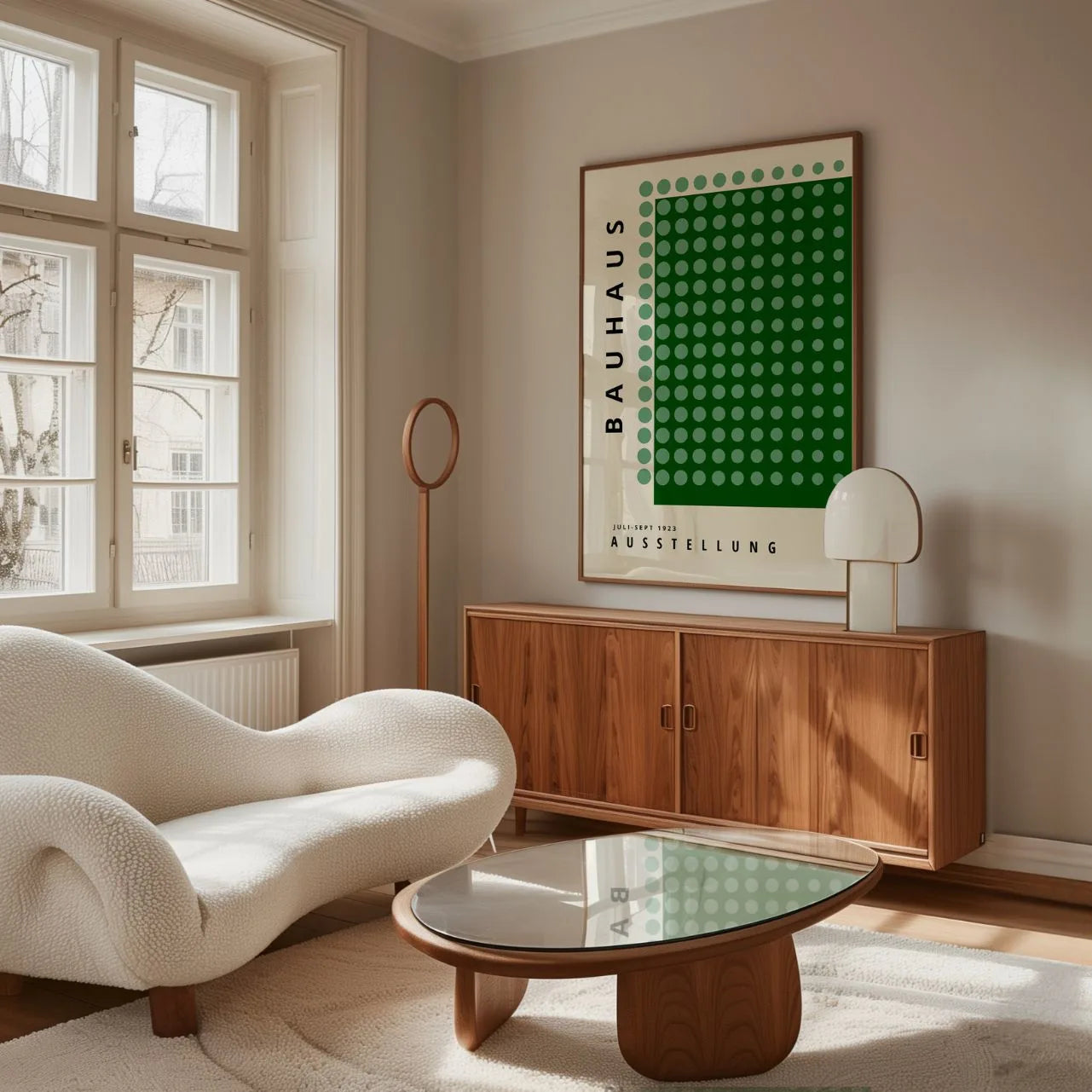 Bauhaus Vert Équilibre Affiche