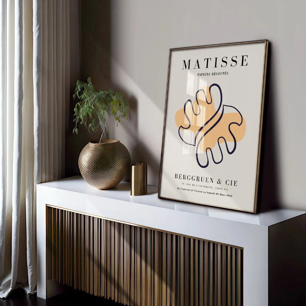 Affiche Matisse Forme Abstraite Orange