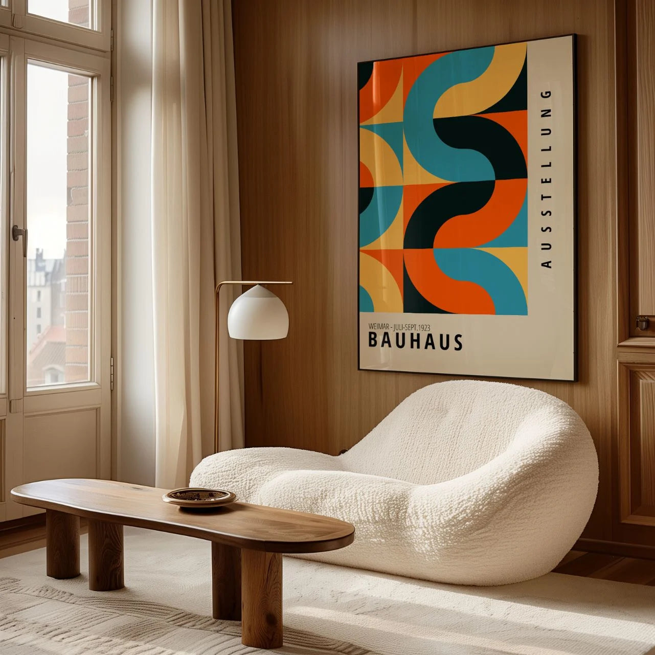 Bauhaus Vibrant Wave Shapes Poster