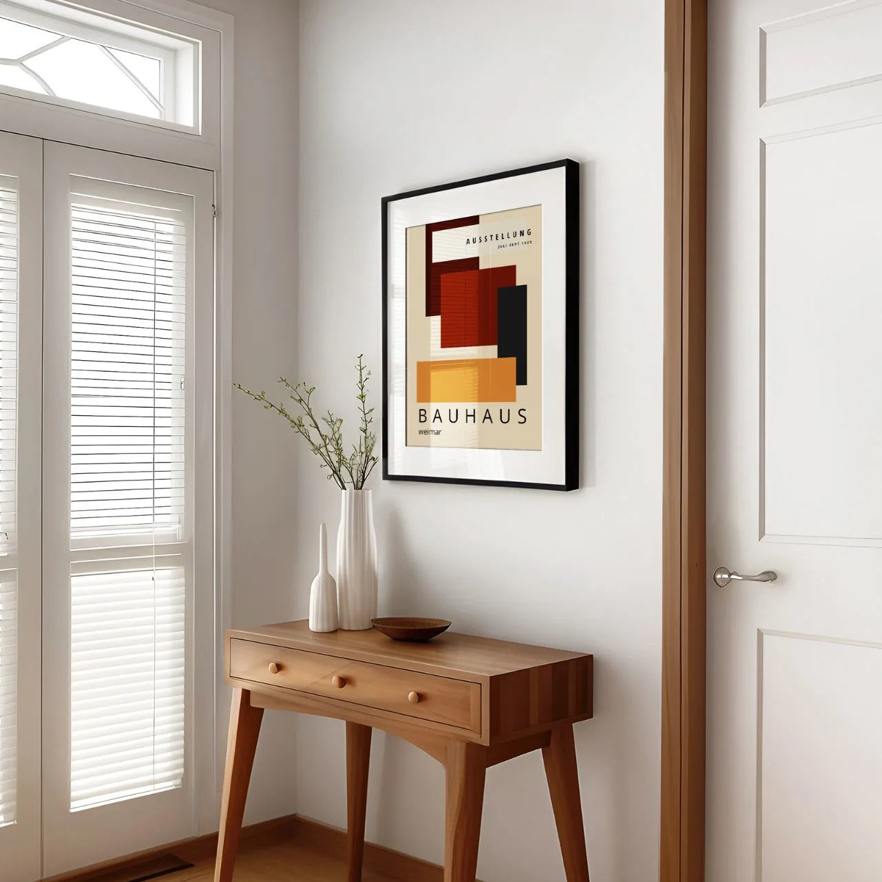 Bauhaus Orange Profondeur Affiche