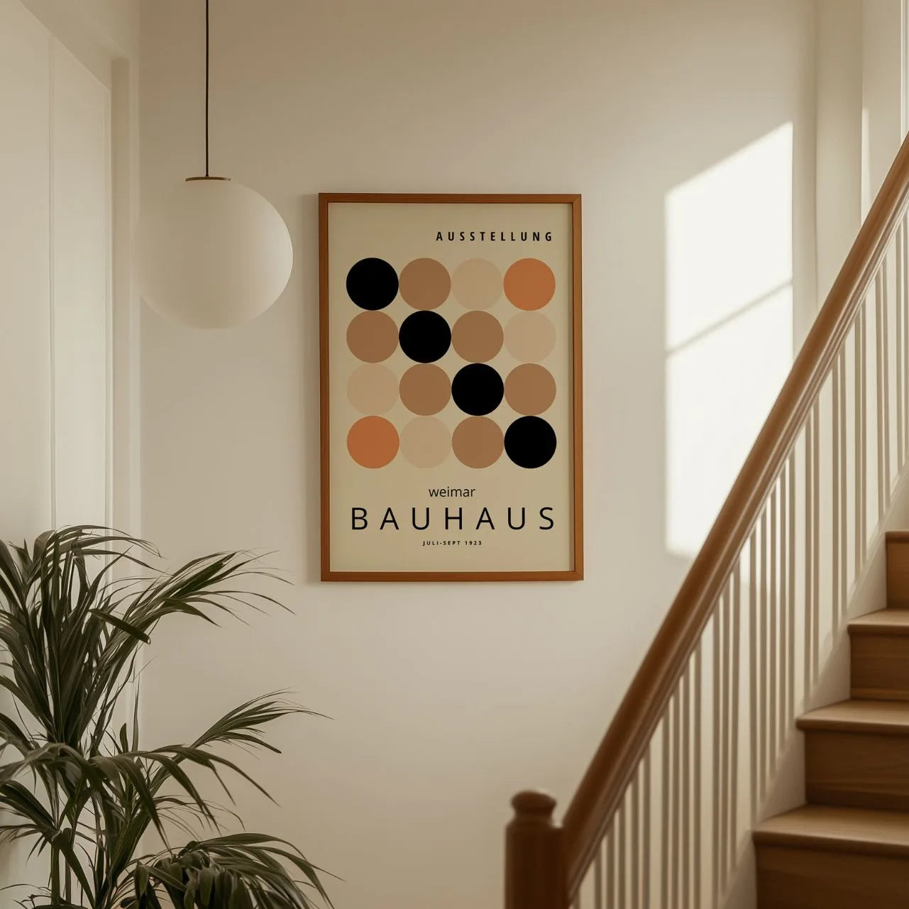 Bauhaus Beige Équilibre Affiche