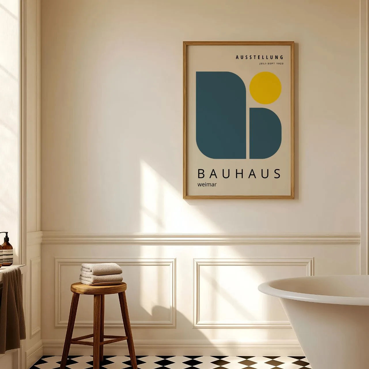 Bauhaus Bleu Éclat Affiche