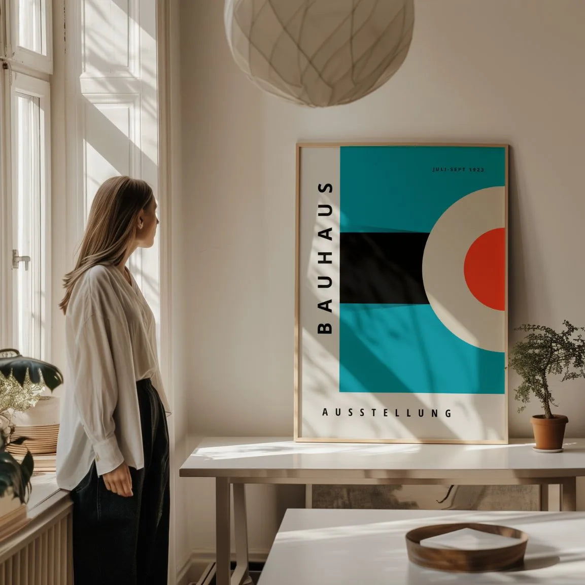 Affiche Bauhaus Bleu Ciel