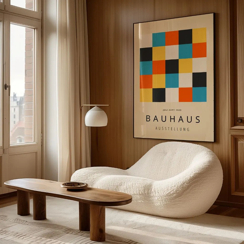 Bauhaus Color Block Geometry Poster
