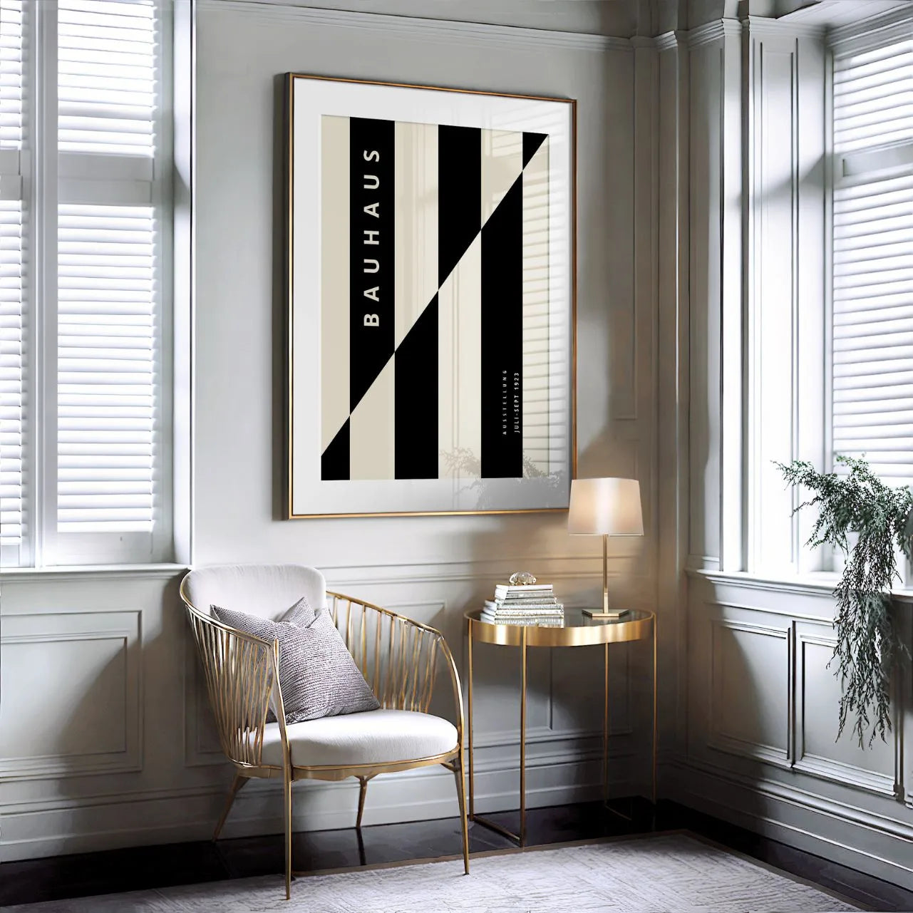 Bauhaus Noir Beige Affiche