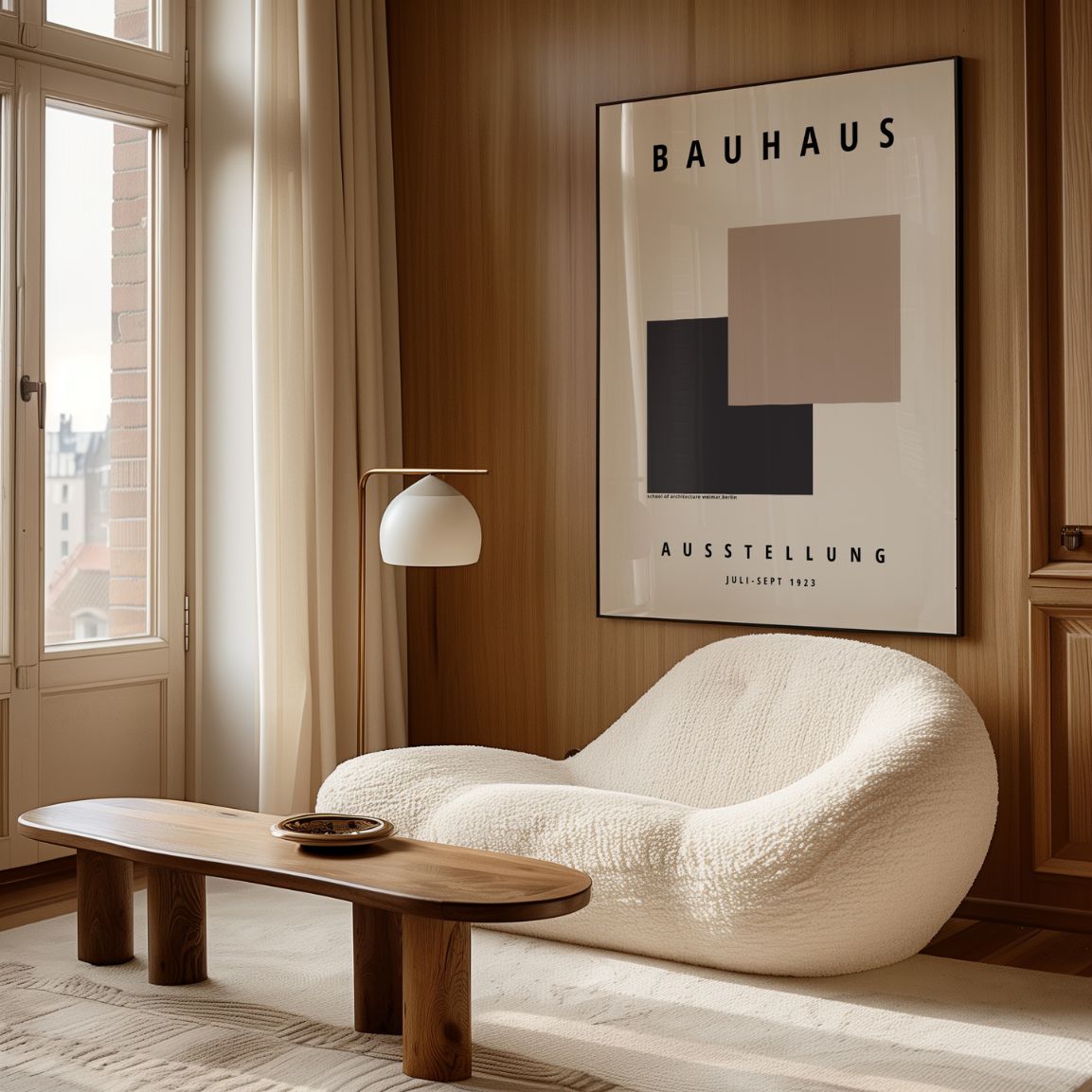 Poster Bauhaus Carré Géométrique