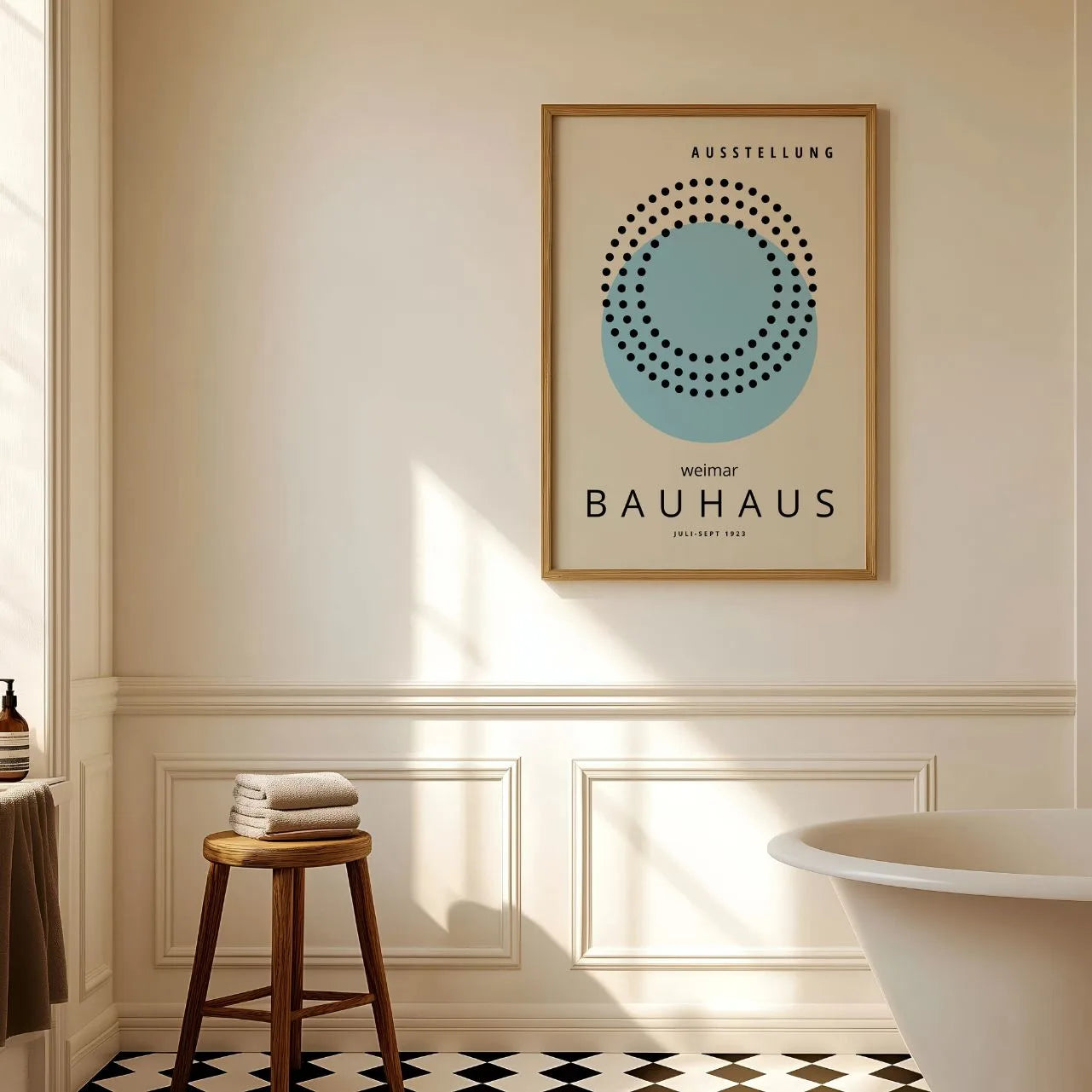 Bauhaus Bleu Léger Affiche
