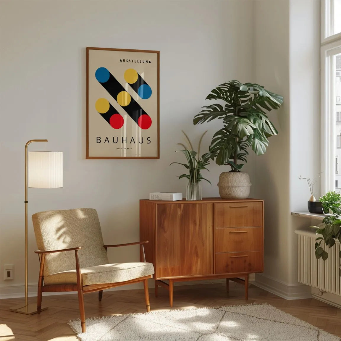 Bauhaus Ombre Cercles Affiche