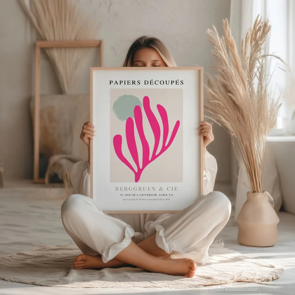 Matisse Fuchsia Beige Affiche
