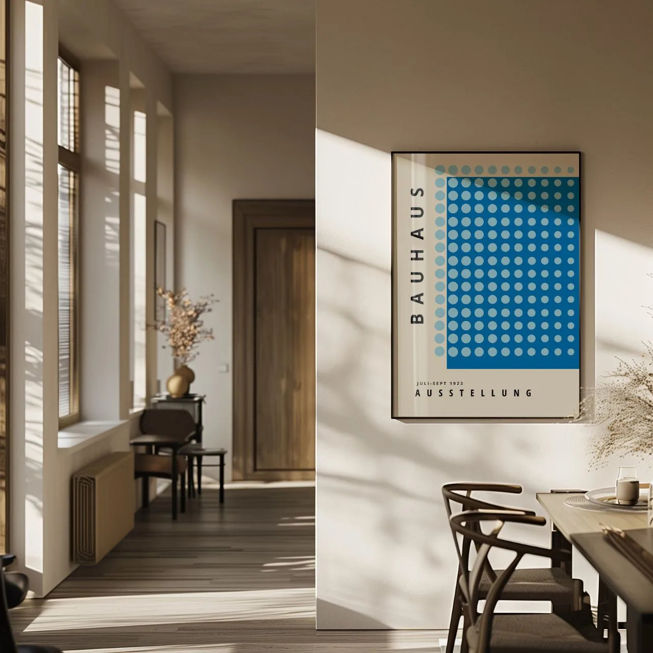 Bauhaus Bleu Harmonie Affiche