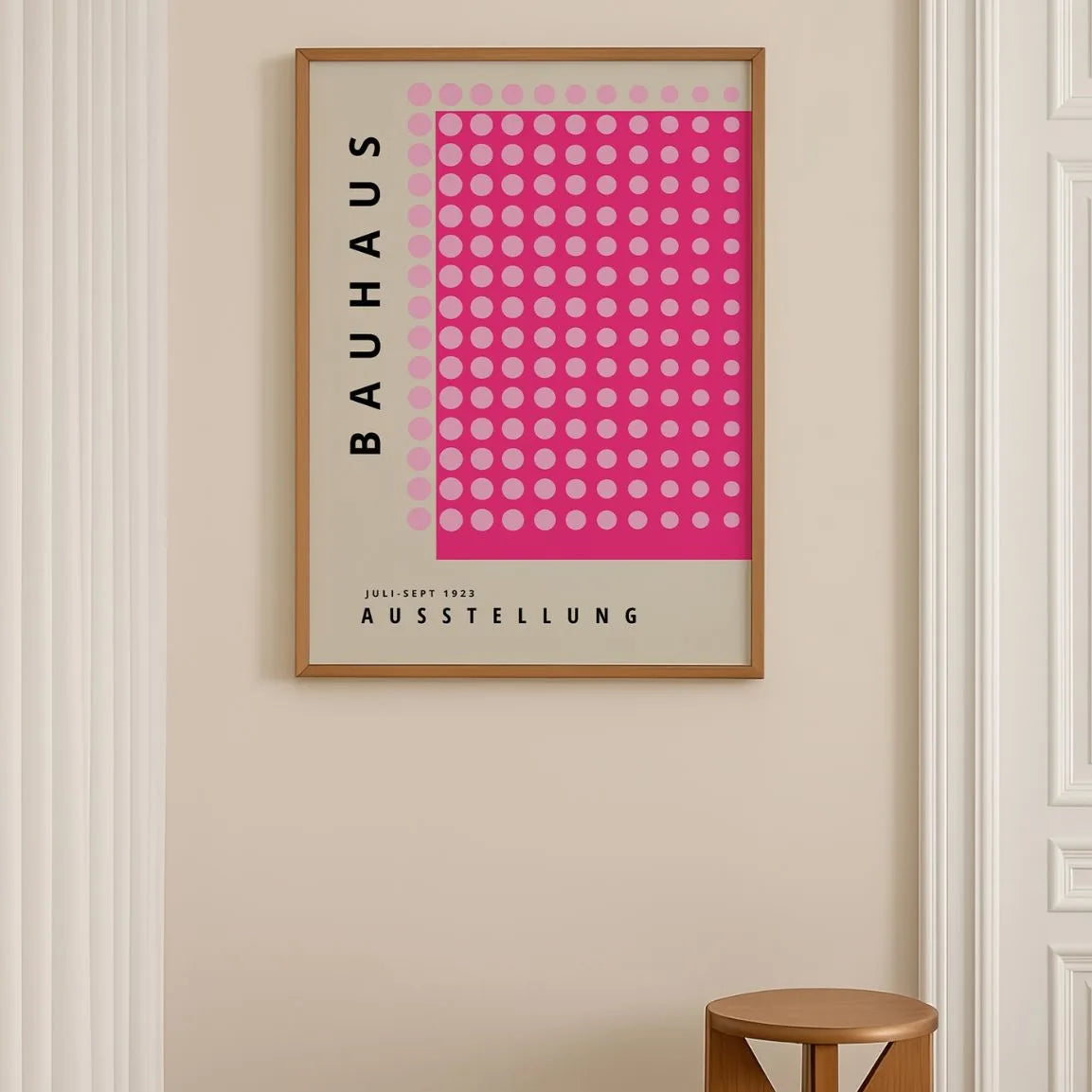 Bauhaus Rythme À Points Roses Affiche