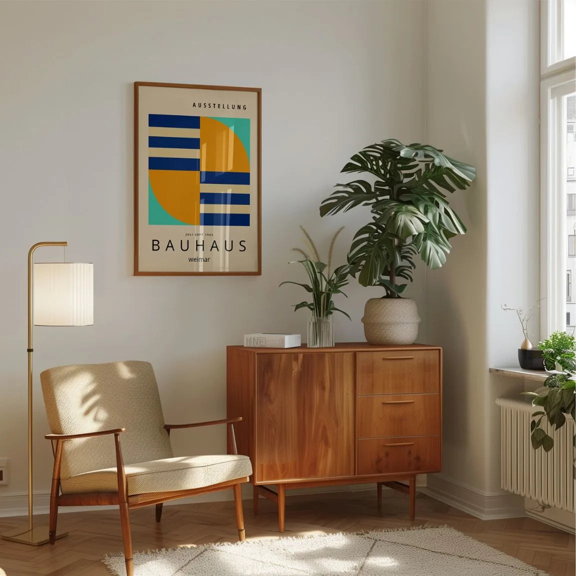 Affiche Bauhaus Turbine Géométrique