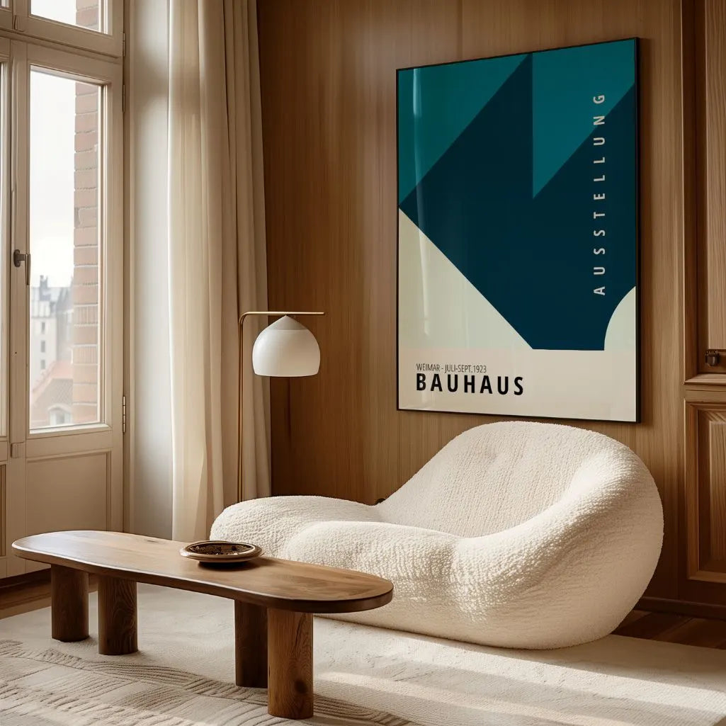 Bauhaus Bleu Profond Affiche