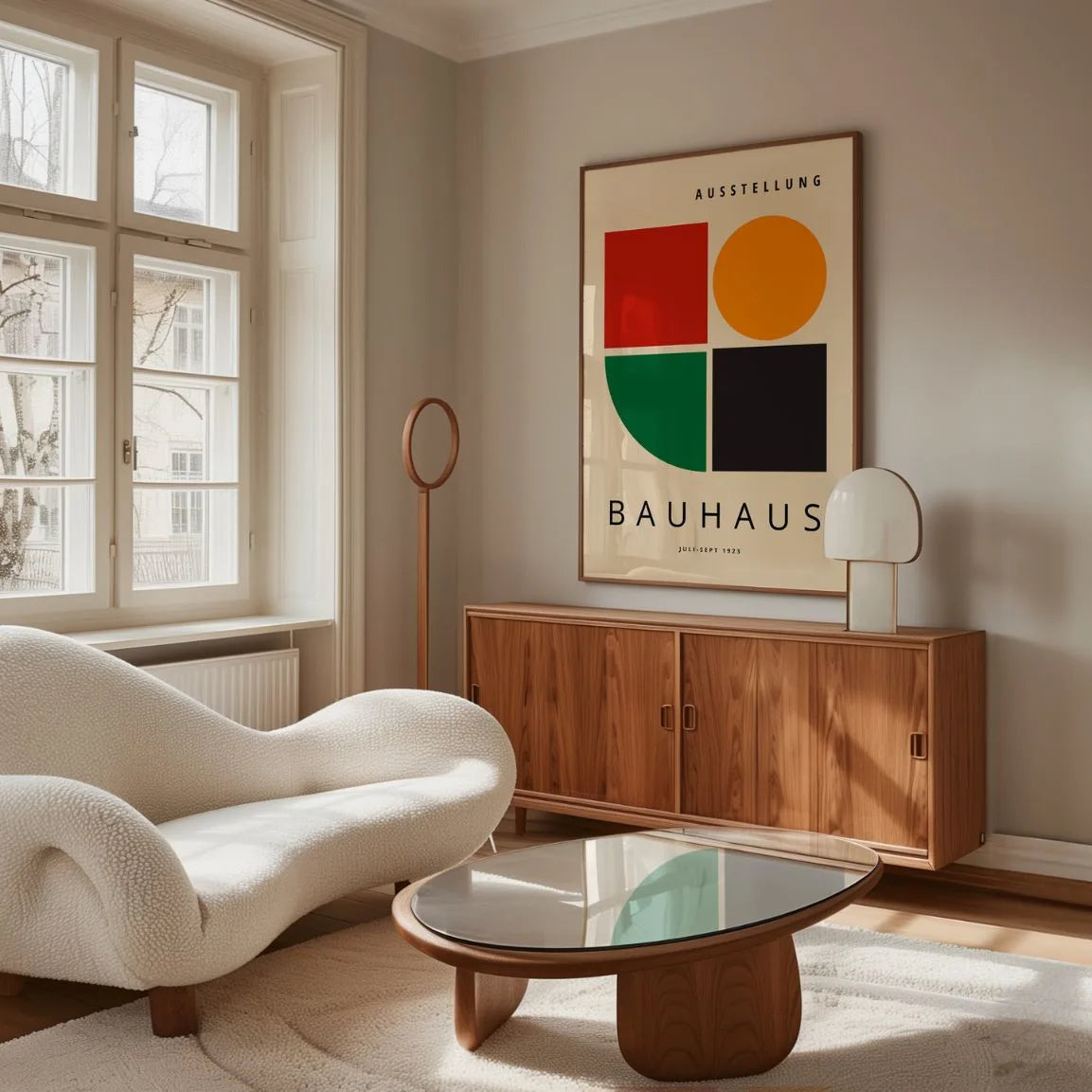 Bauhaus Vert Équilibre Affiche