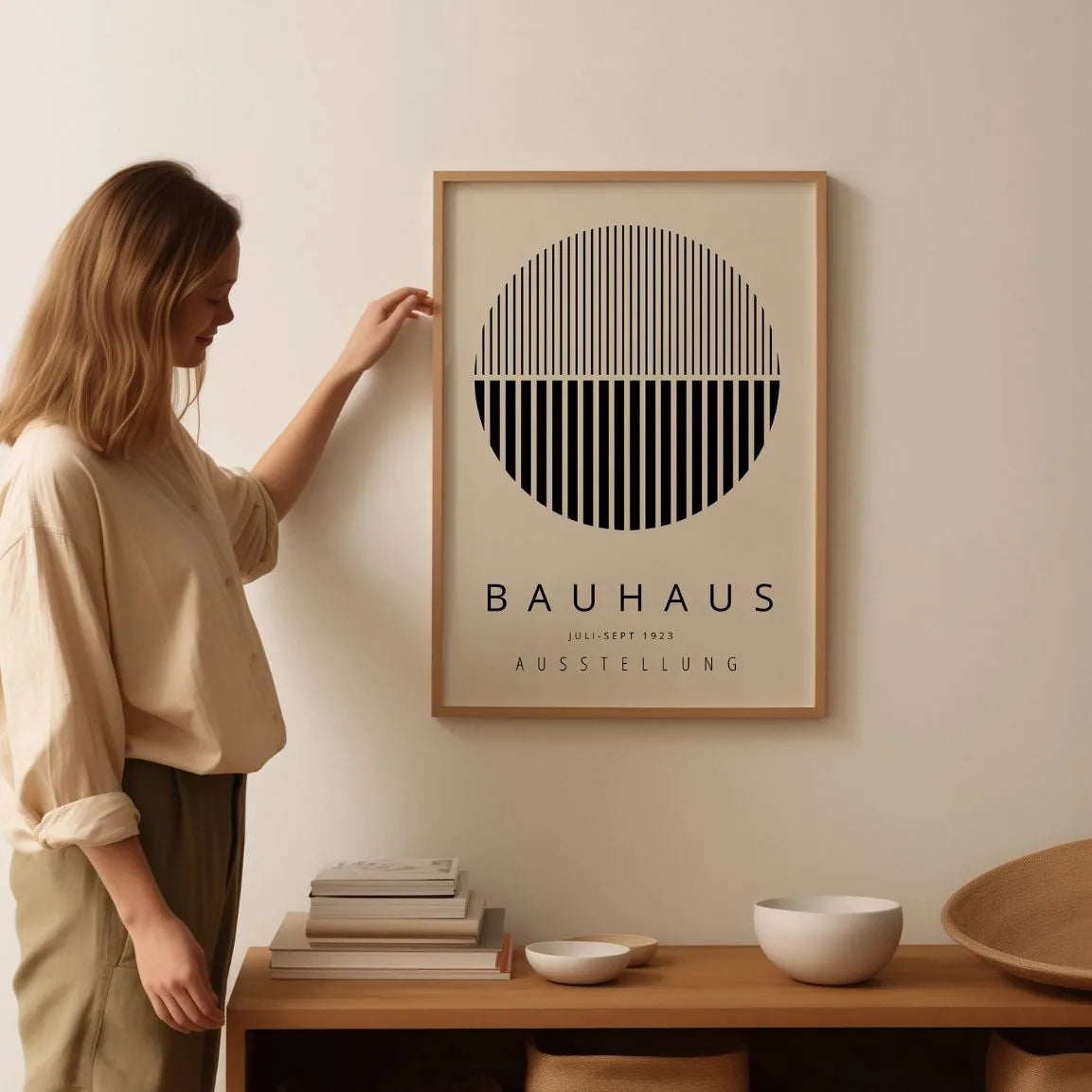 Affiche Bauhaus Cercle Rayé