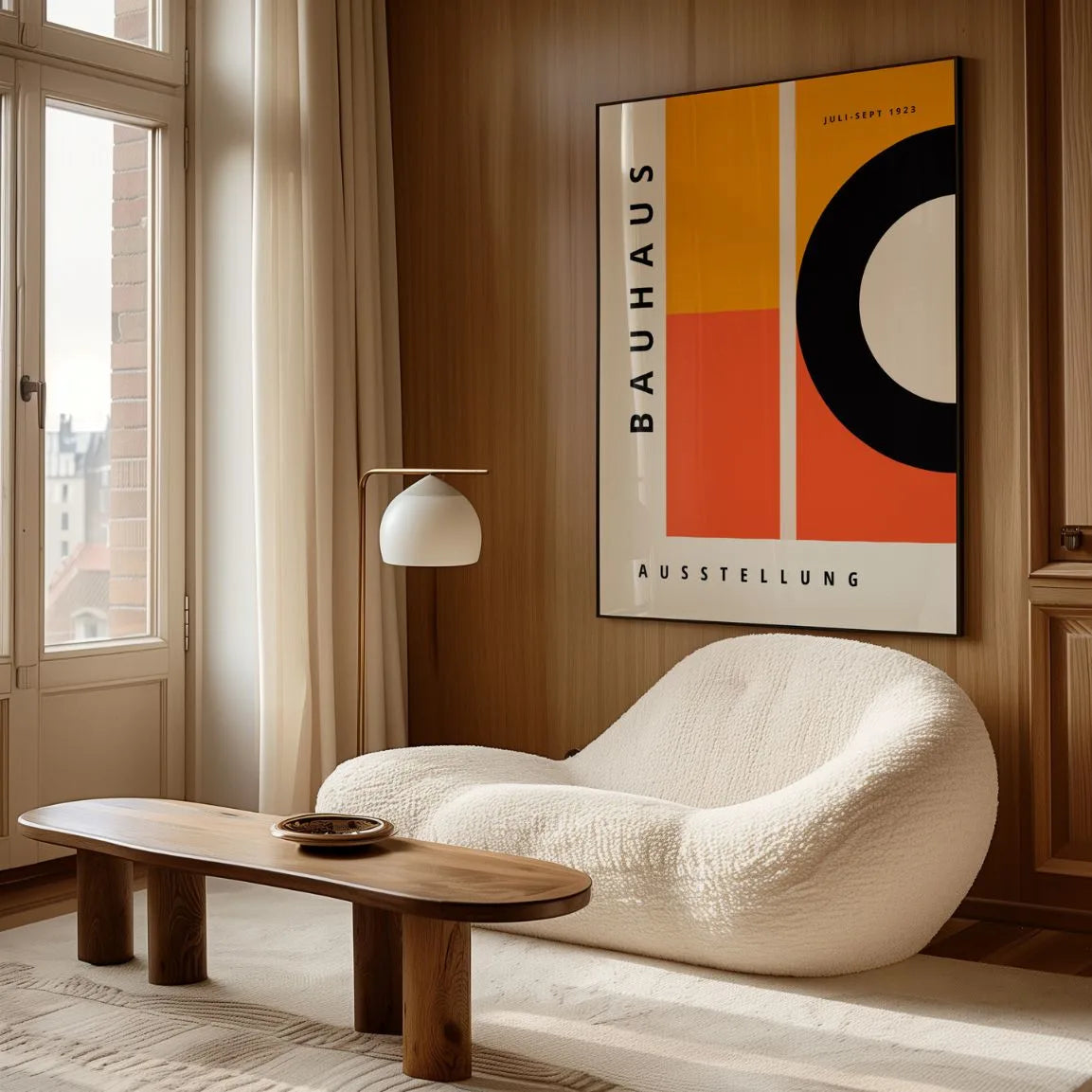 Bauhaus Orange Contraste Affiche