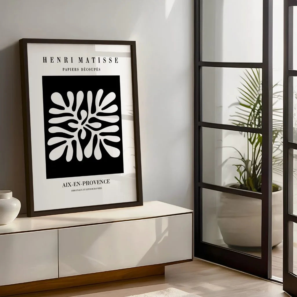 Henri Matisse White-on-Black Cut-Out Poster