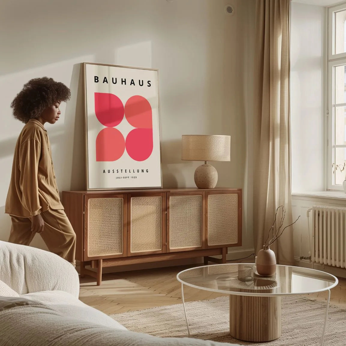 Bauhaus Formes Rouges Affiche