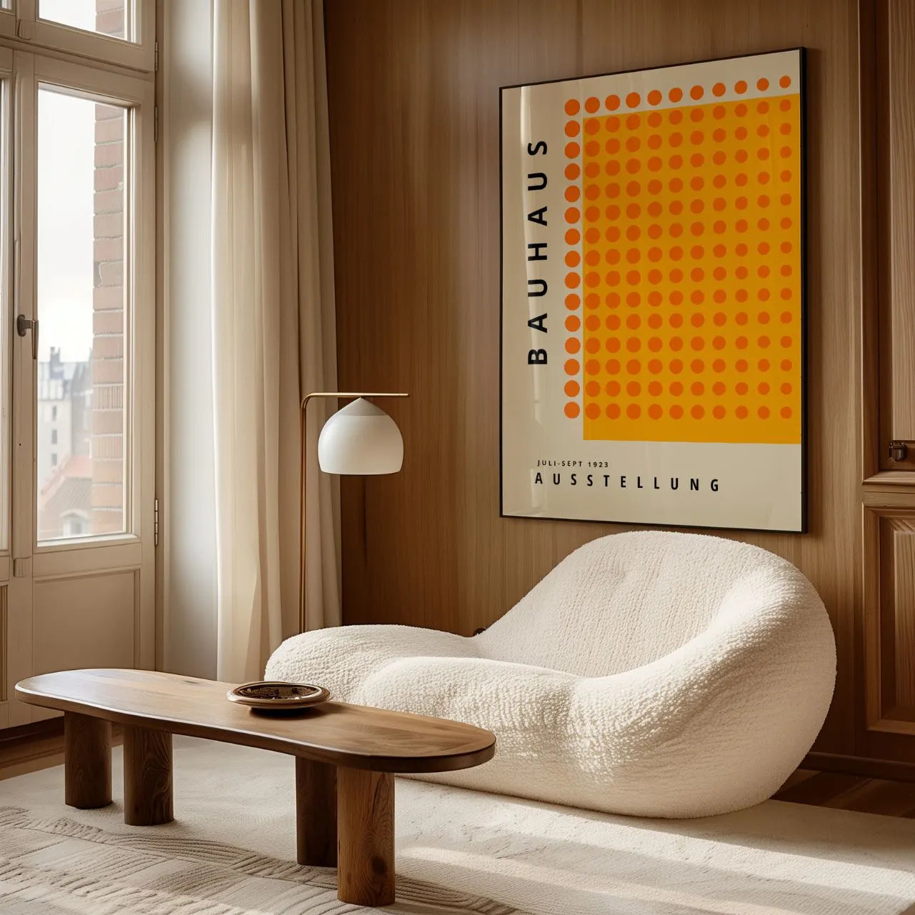 Bauhaus Orange Rythme Affiche