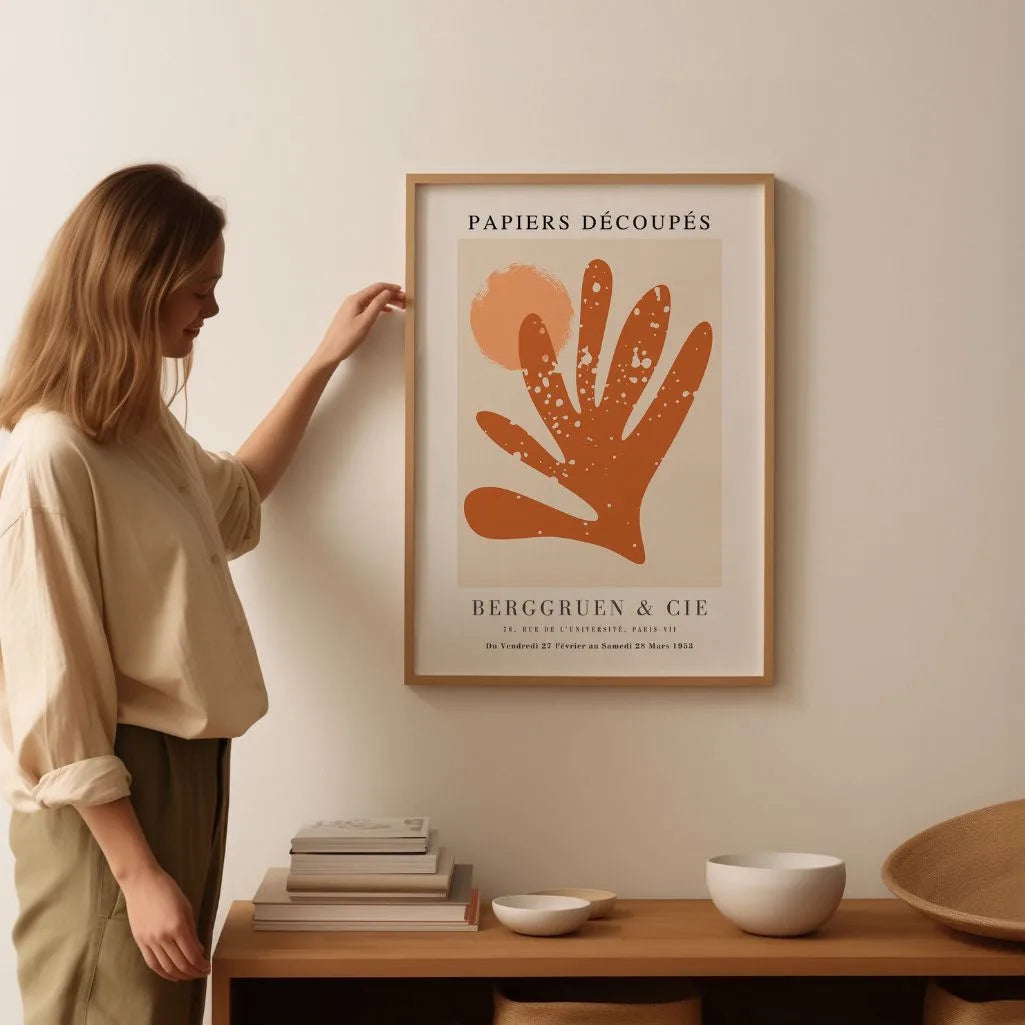 Matisse Orange Motif Poster