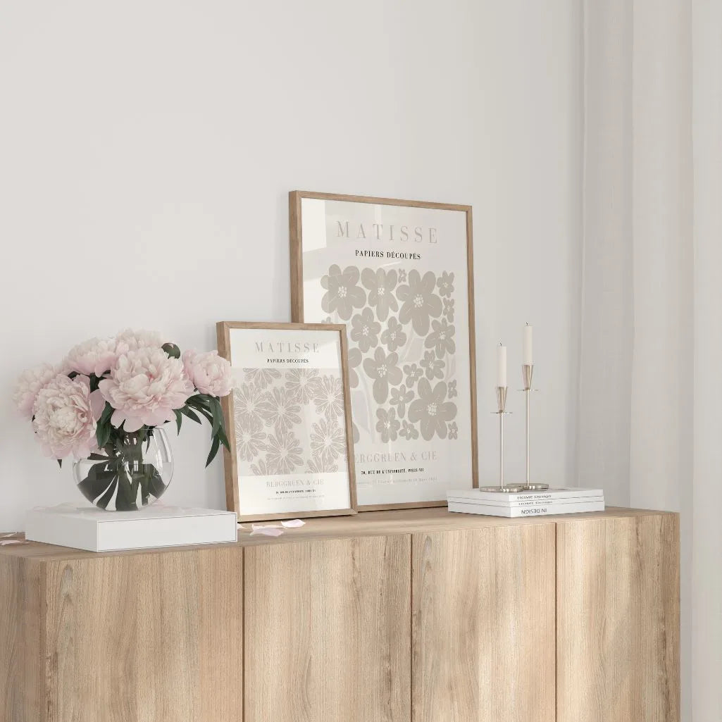 Matisse Beige Floral Affiche