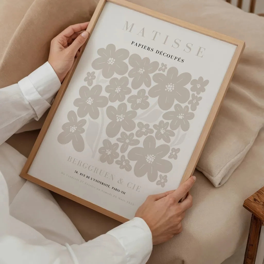 Matisse Beige Floral Affiche