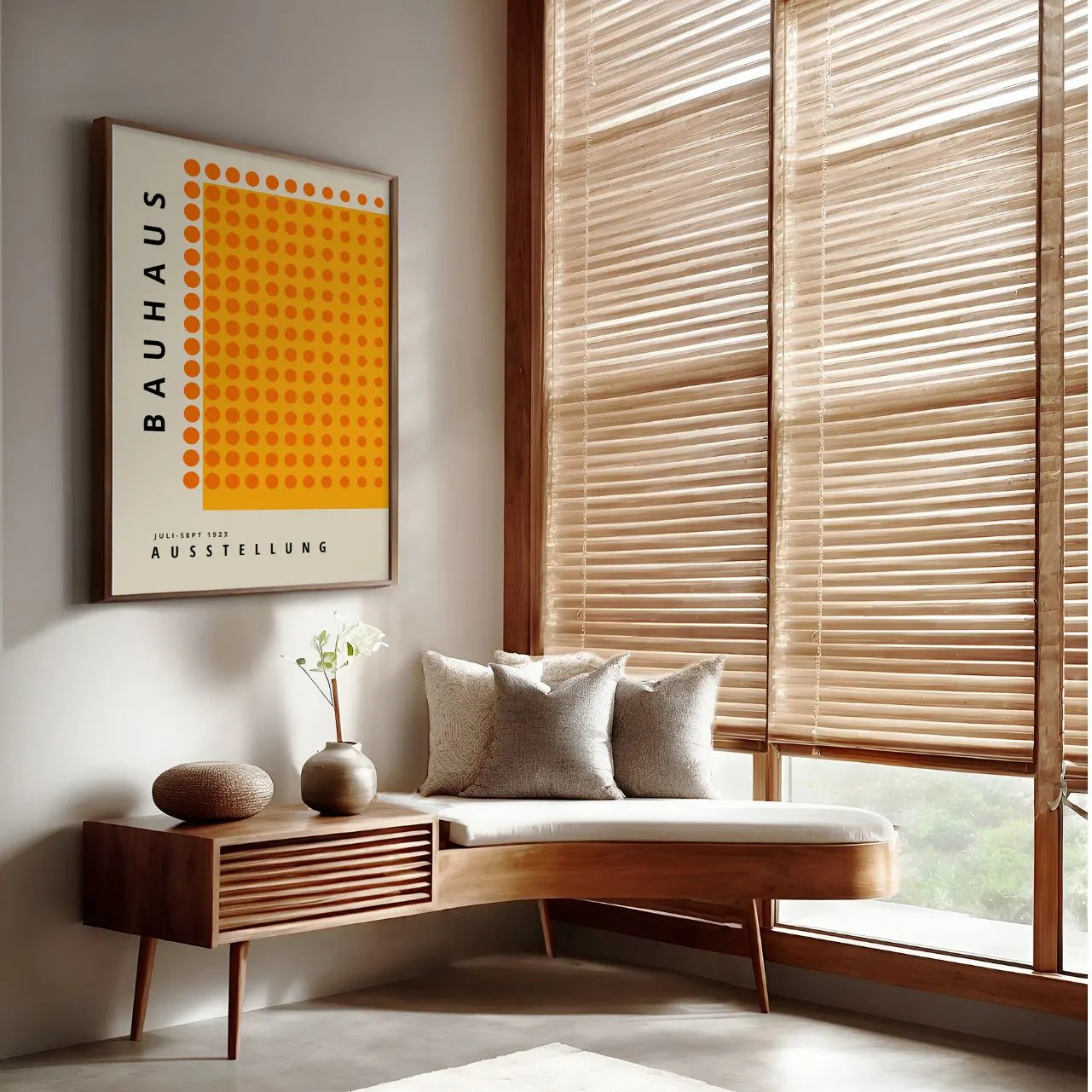 Bauhaus Orange Rythme Affiche