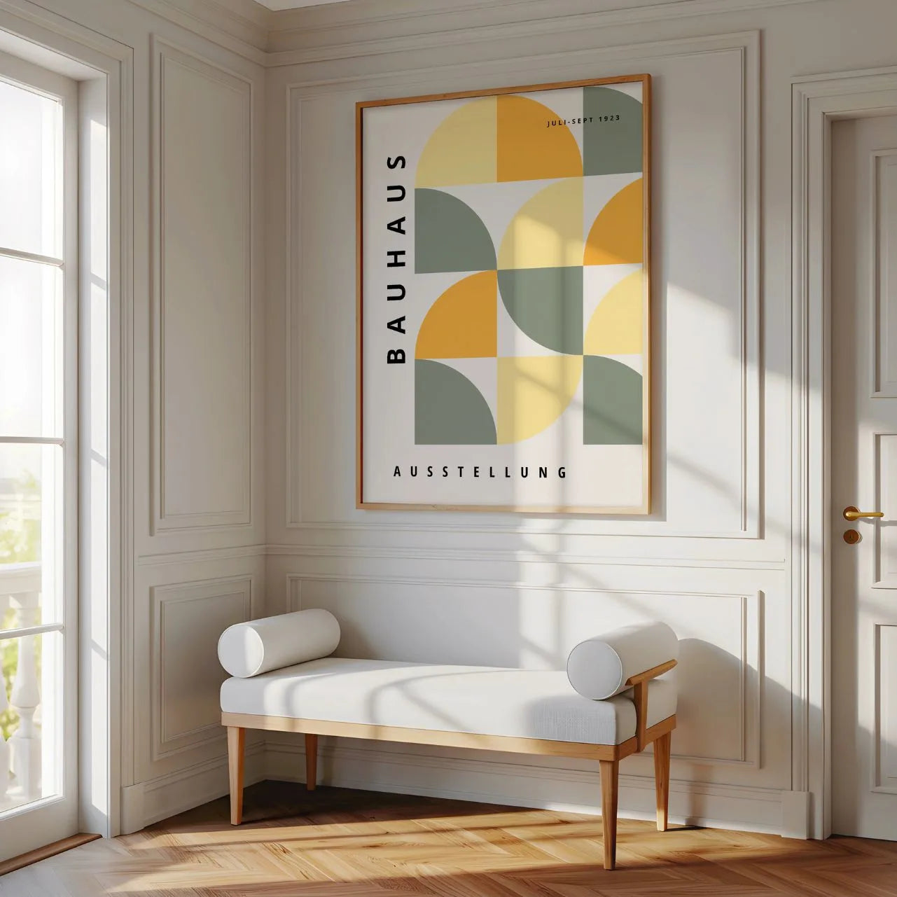 Bauhaus Warm Pastel Geometry Poster