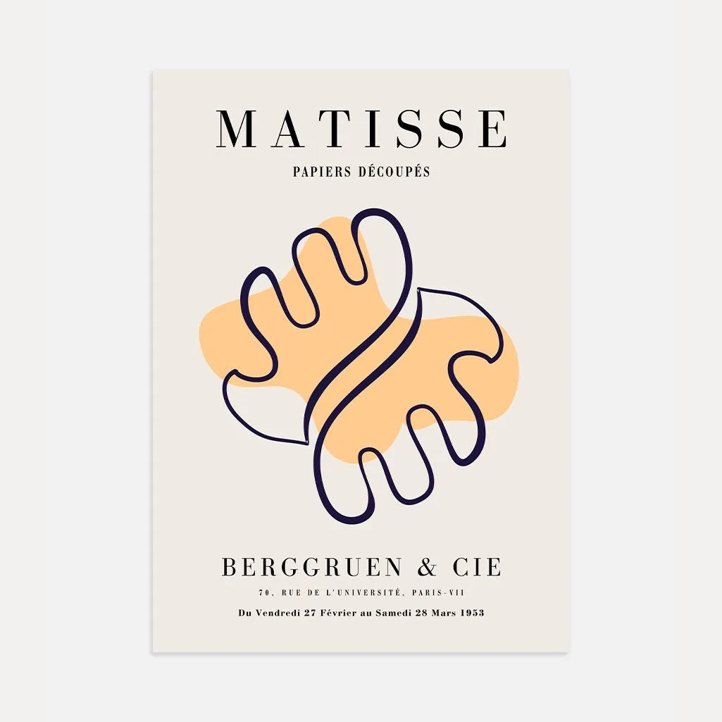 Affiche Matisse Forme Abstraite Orange