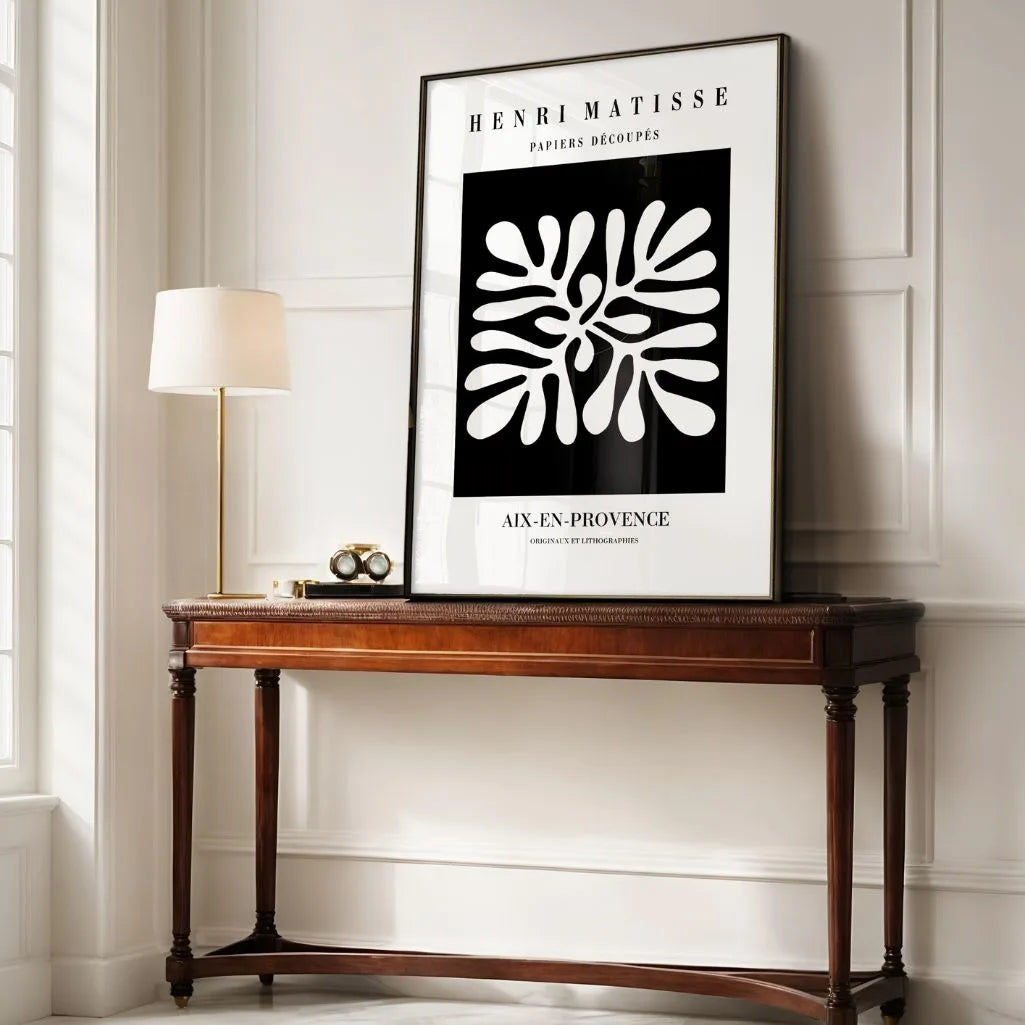 Henri Matisse White-on-Black Cut-Out Poster