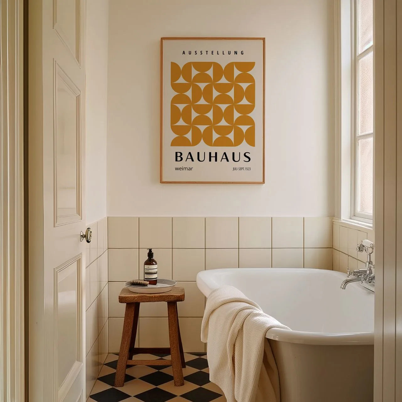 Bauhaus Doré Sérénité Affiche